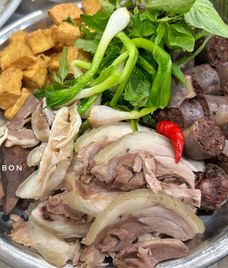 bún thịt heo luộc