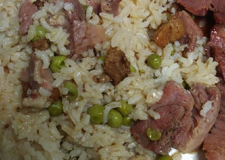 Easiest Way to Prepare Award-winning Roasted Rice, Peas, and Ham