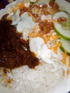 A picture of Rice and stew.