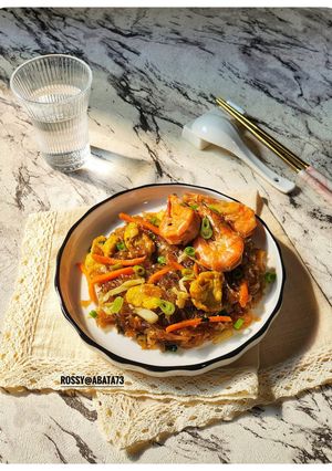 Foto resep Mie Nyong Udang Goreng (Mie Umbi Ganyong)