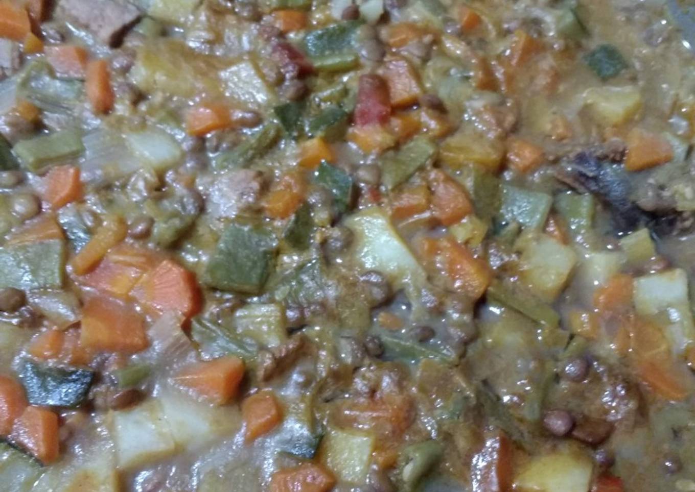 Lentejas castellanas con verduras
