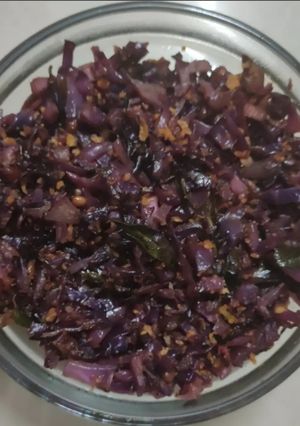 A picture of Purple cabbage sabji.