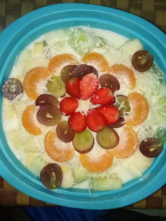 Langkah Mudah untuk Menyiapkan Resep Salad buah tanpa mayo,yoghurt dan skm yang Bikin Ngiler Anti Ribet, Menggugah Selera