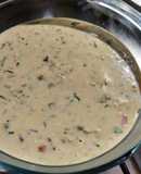 Salsa cremosa de choclo y vegetales