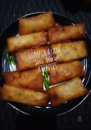Foto resep 78. Lumpia Ayam Sosis Wortel Krenyes🤤