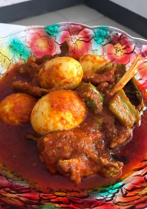 Foto resep Ayam, telur, terong bumbu bali