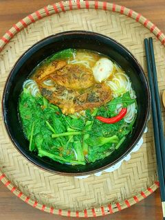 Hình của món Bún cá rô đồng.