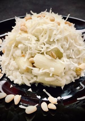 Vegán fehér spárga rizottó recept fotója