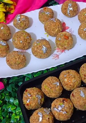 सत्तू ड्राईफ़्रूट्स कोकोनट लड्डू(sattu dryfruits coconut laddu re रेसिपी मुख्य फोटो