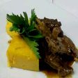 Cordero horneado con polenta