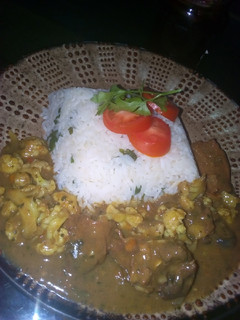 A picture of Parsley rice with cauliflower soup.
