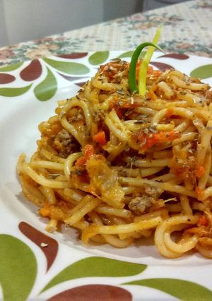 Foto resep Spaghetti Meat Sauce /Macaroni Goreng Simple