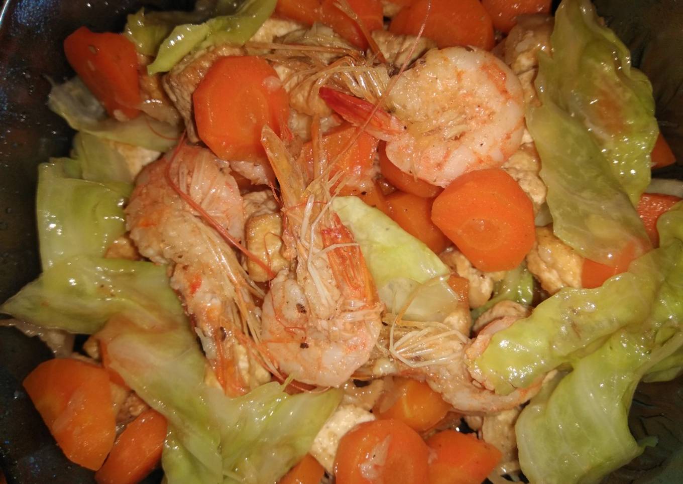 Capcay Udang Tahu