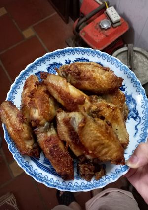 Hình của món Gà rang cháy cạnh.