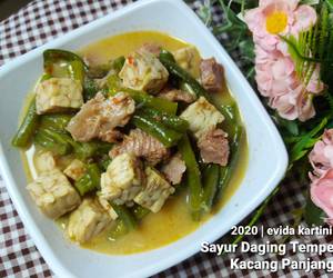 Siap Saji Sayur Daging Tempe Kacang Panjang Ala Restoran Siap Saji Sayur Daging Tempe Kacang Panjang Ala Restoran