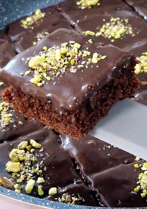 عکسی از دستور کیک ماهیتابه ای تنبلانه