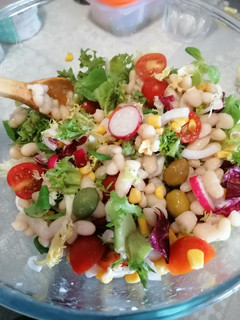 Una foto de 319. Ensalada de la huerta con alubias vegana