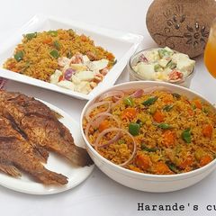 A picture of Coconut fried couscous.