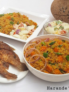 A picture of Coconut fried couscous.