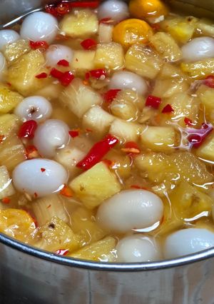 Foto resep 99. Asinan rambutan dan nanas @baveragediary