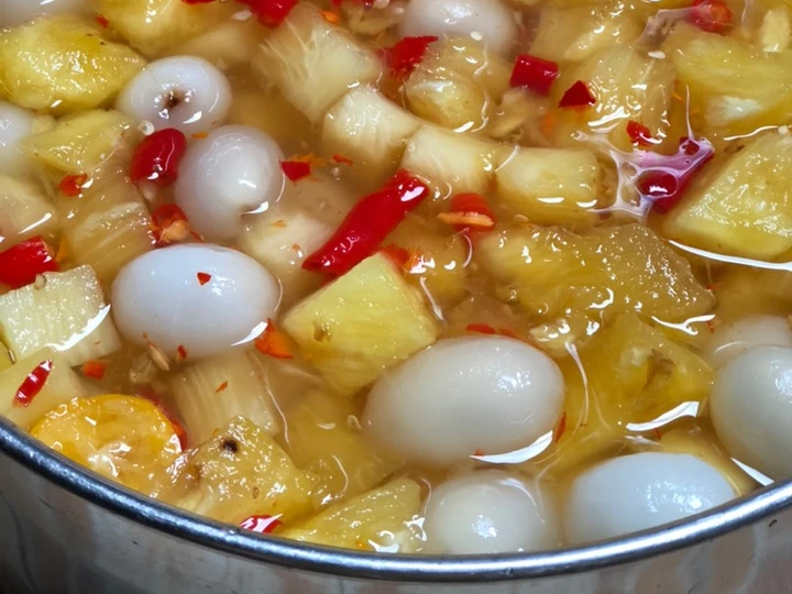 Easy Steps to Make Recipes 99. Asinan rambutan dan nanas @baveragediary the Can Spoil the Tongue Tasty.