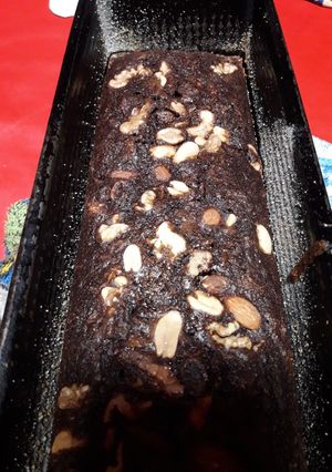 Una foto de Budín saludable de chocolate y frutas secas