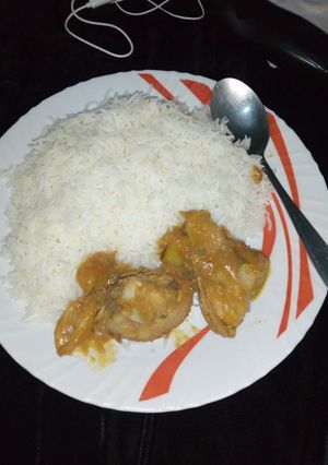 A picture of Rice with chicken.