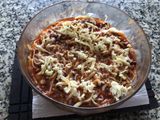 Pasta con salsa de sobraditos