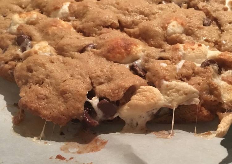 Recipe of Super Quick Homemade S&#39;mores Cookie Bars