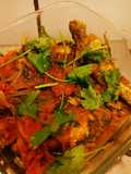 Dhaney tangra (tangra fish cooked with coriander powder)