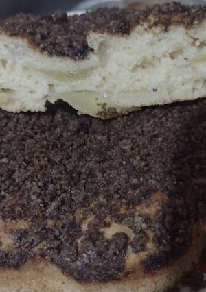 Una foto de Budín con manzanas (no tengo budinera así que use molde 20)
