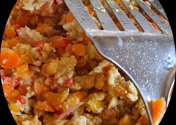 Easy Cooking Recipe Scrambled egg with corn Practical Delicious