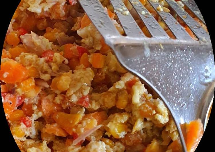 Scrambled egg with corn Scrambled egg with corn