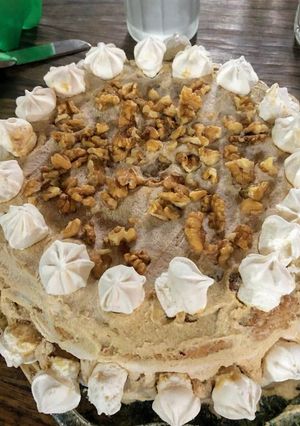 Una foto de Torta crema de café