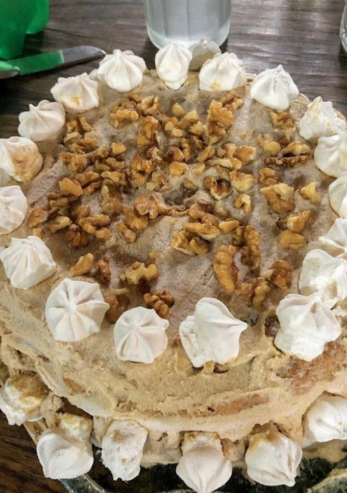 Una foto de Torta crema de café