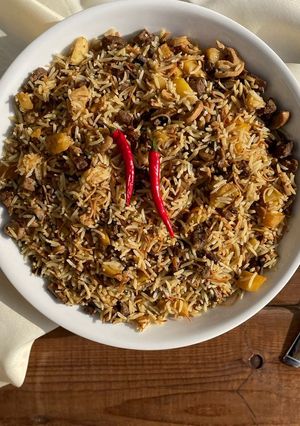 صورة لوصفة رز بالفطر - تاجينة فطر