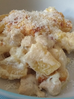 Gluténmentes Gnocchi tejszínes csirkemellel recept fotója