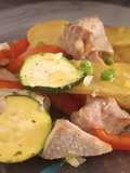 Atún con verduras al horno