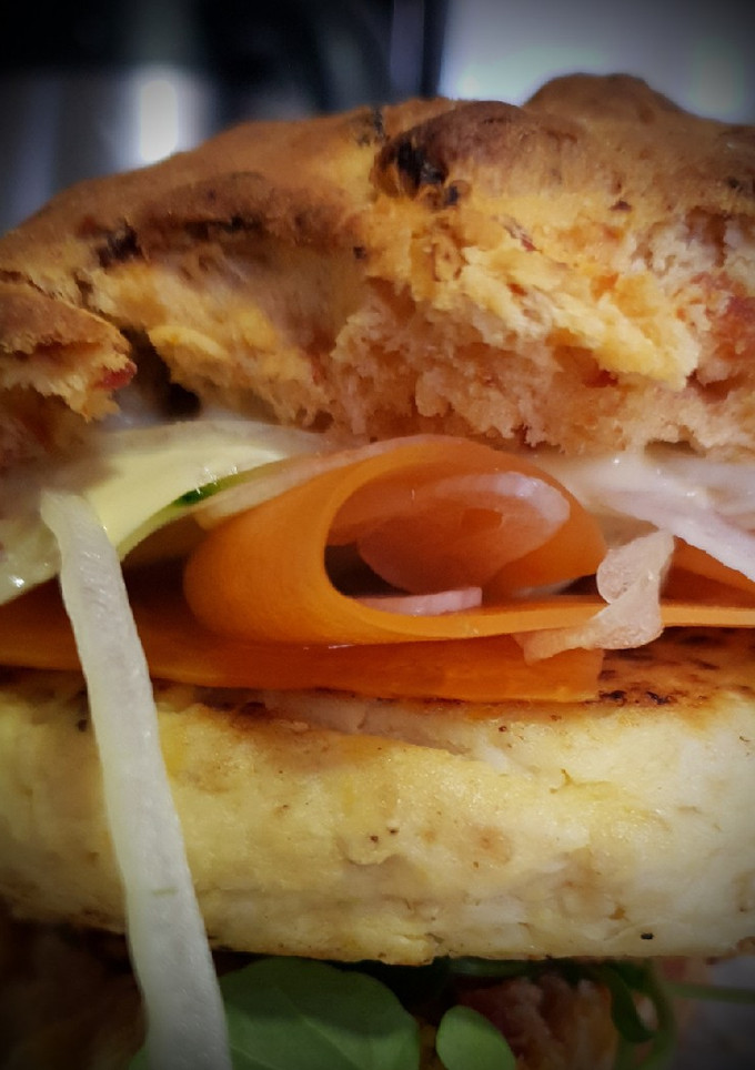 Una foto de Hamburguesas de pollo, Garbanzos y semillas