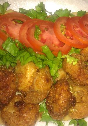 A picture of Shrimp Po boy sandwich.