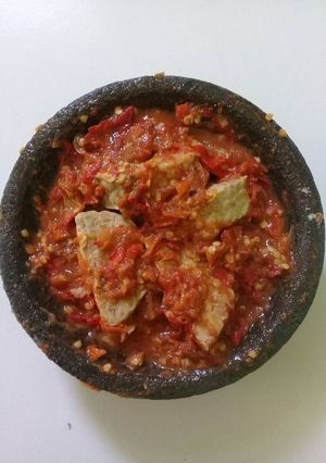 Foto resep Sambal tempe, Tanpa minyak