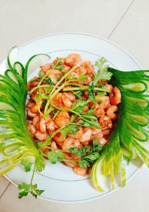 Hình của món Tép rang xí muội.