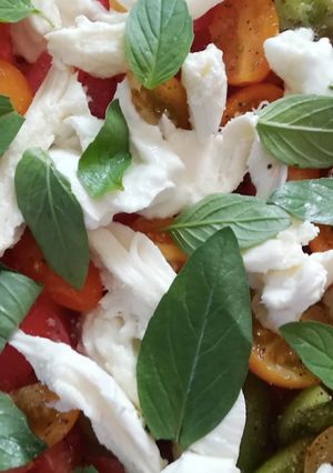 A picture of Caprese Salad or Insalata Caprese.