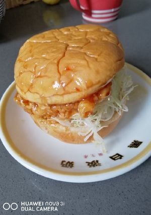 A picture of Homemade Chicken Burger.