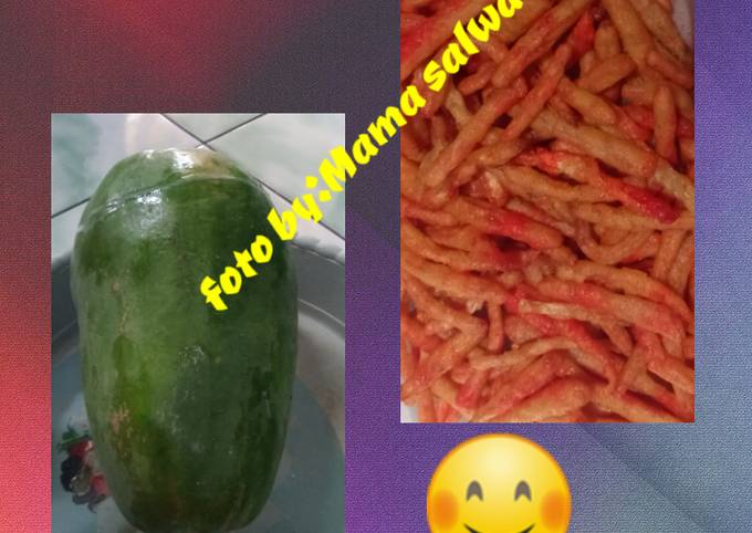 Ini dia! Cara gampang buat Stik Buah Pepaya dijamin nagih banget