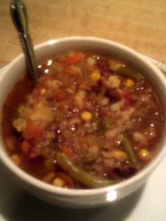 A picture of grandma's vegetable beef soup.