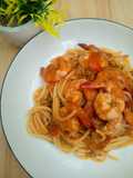 466. Prawn Spaghetti with Tomato Sauce