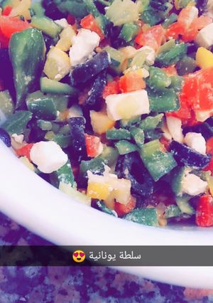 صورة لوصفة سلطة يونانية