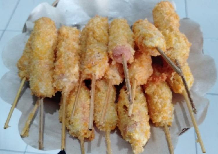 Resep Corndog ala santri MTs. Manbaul Huda Anti Gagal