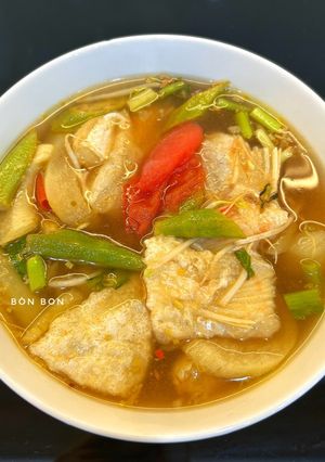 Hình của món Canh Chua Khô Ức Cá Basa.